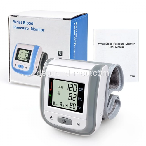Tragbares digitales Handgelenk-Blutdruckmessgerät mit LCD-Anzeige